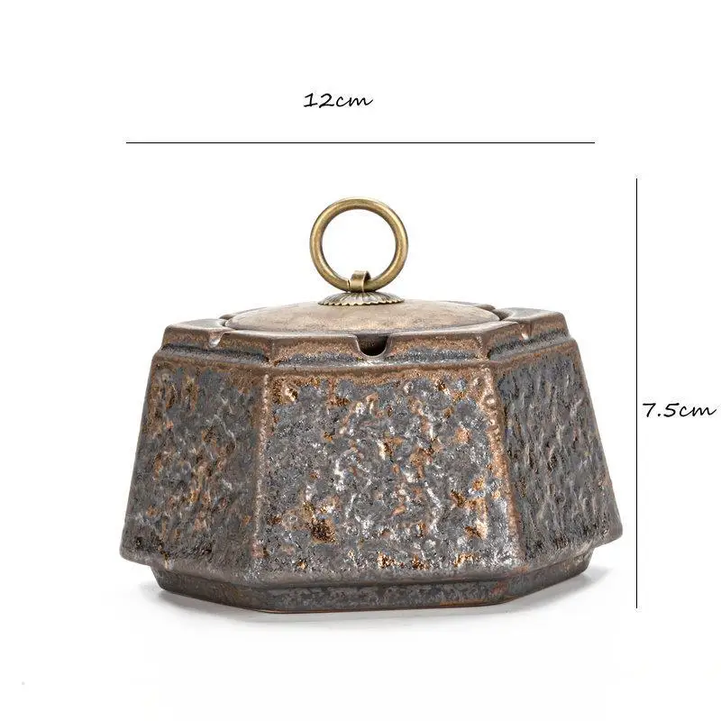 Japanese style ceramic ashtray ancient well ashtray smoke cup home living room decoration office tea desktop ornaments ceramic ashtray