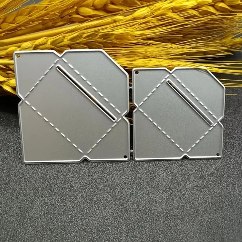 봉투 절단 금형 카드 만들기 프레임 다이 커팅 양각 템플릿 DIY 클립북 앨범 공예 장식