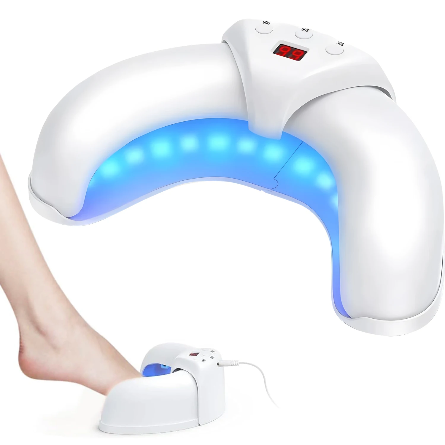 UVLEDNailArtLamp,NailFungusCleaning,FoldableNailQuickDryer,3TimersforHomeandSalonProfessionalCuringLamp-AliExpress66