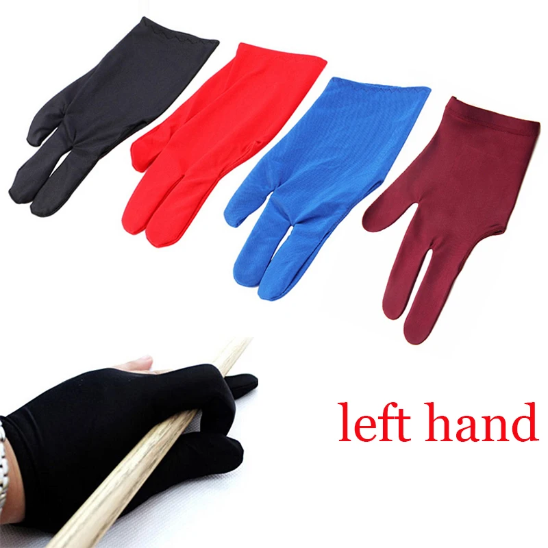 Pro 3-Finger Billiard Cue Gloves Nylon Left Hand Pool Cue Shooters Snooker Gloves Anti-slip And Sweatproof New 