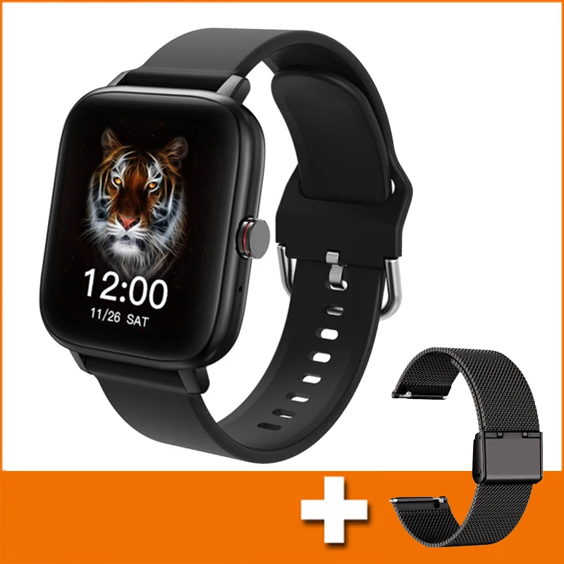 2022 Women Smart Watch Men 1.69" Color Screen Full Touch Fitness Tracker Bluetooth Call Smart Clock Ladies Watch for Android IOS 