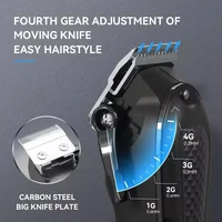 Barber Blading Hair Cutting Machine Clipper Kemei KM-1071Grooming Cordless Rechargeable Professional Shaver Clippers 2