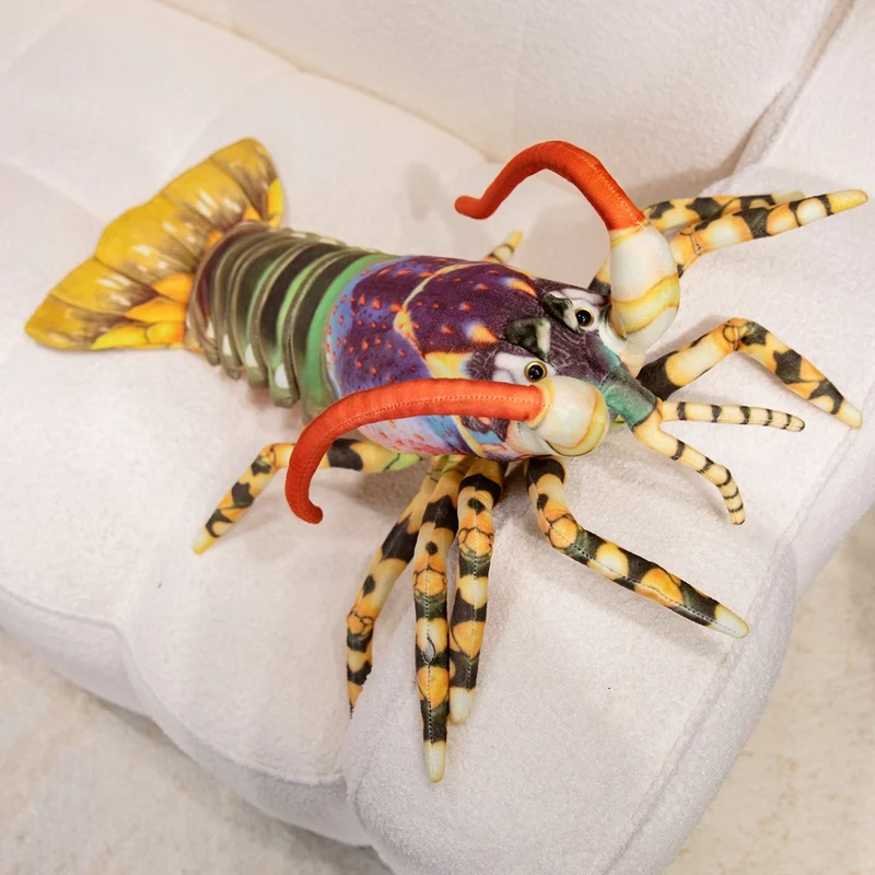 Lifelike Colorful Lobster Plush Toy Stuffed Throw Pillow Creative Home Decor Funny Christmas Gift Vivid Design