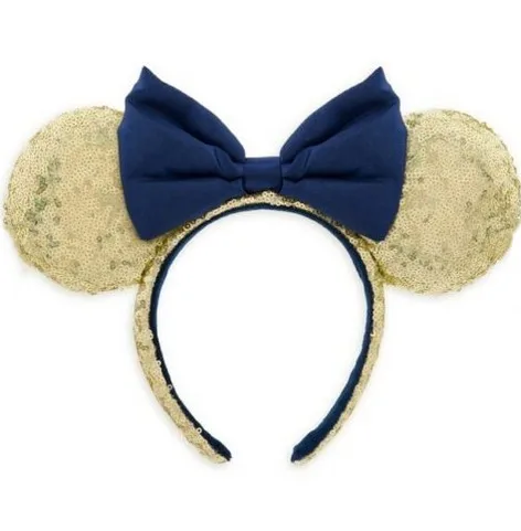 Disney Parks Red & Green Minnie Mouse Ears Gift Bow Sequins Mickey Cos Headband 