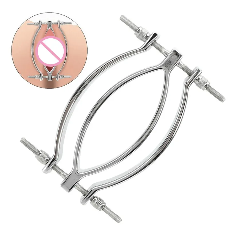 BDSM Bondage Vagina Speculum Metal Clitors Clip Adult Sex Toys For Women G Spot Stimulator Sex Clamp Adult Erotic Shop