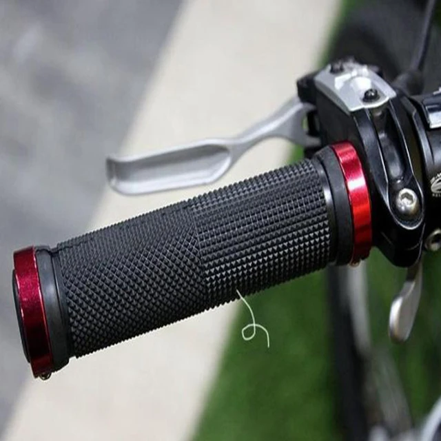 Impugnature Manubrio 22 Mm Universali, Gomma Antiscivolo Con Doppio Bloccaggio In Alluminio Per Bici E MTB