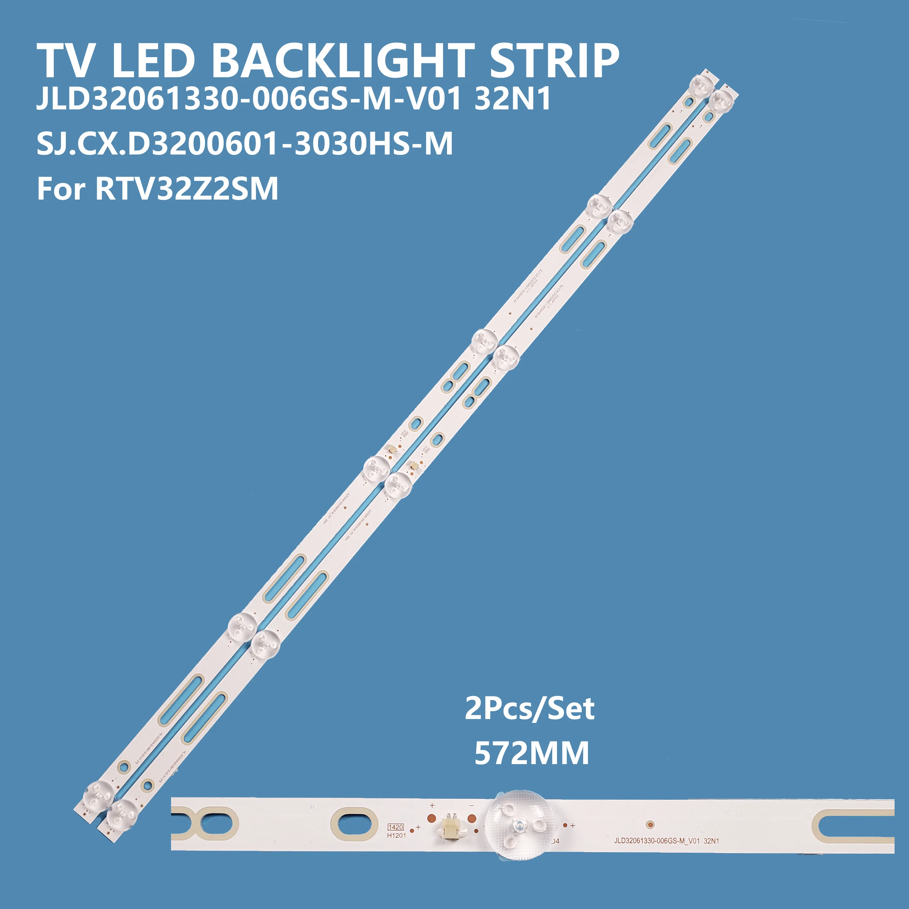 2Pcs/set LED Backlight Bar Light Strip JL.D32061330-006GS-M-V01 32N1 HL-00320A30-0601S-03 A1 for 32inch TV Accessories Repair 2 pcs set 3v 616mm 100% new led backlight strip for tv repair 32inch sj cx d3200701 2835gs m 2pcs set led lighting strip