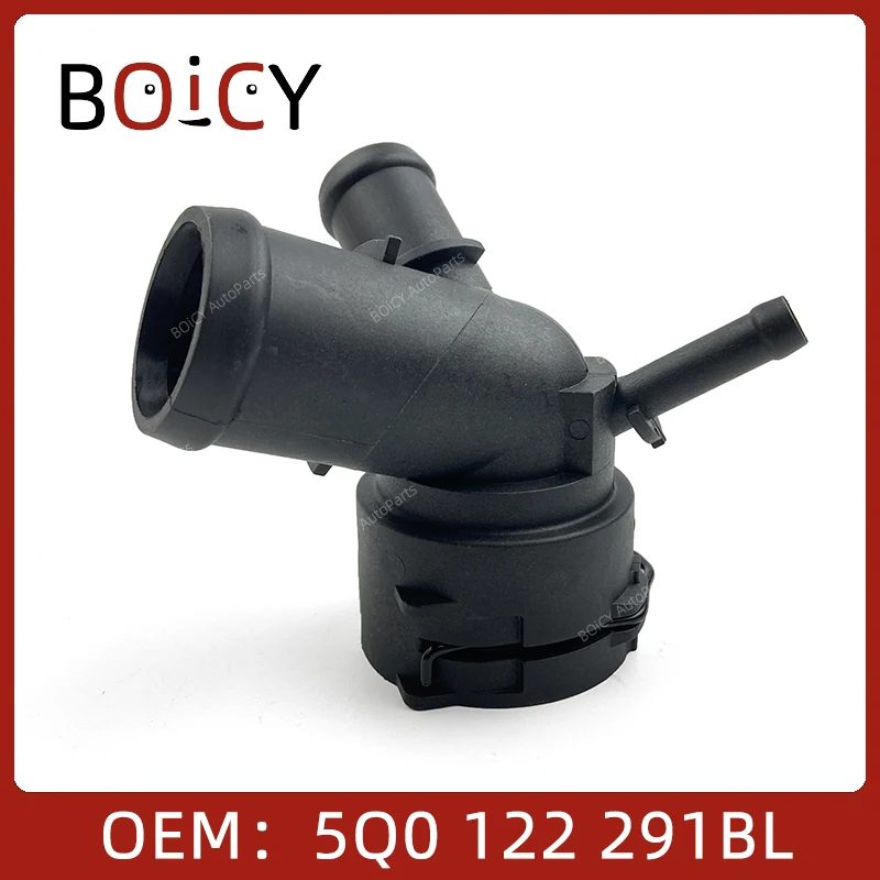 Water Hose Fitting Engine Radiator Hose Connector BOICY Coolant Pipe Connector for VW Golf Passat 2.0TSI Tiguan Audi A3 S3 quattro TT Skoda Superb Seat Leon 5Q0122291BL 291BL