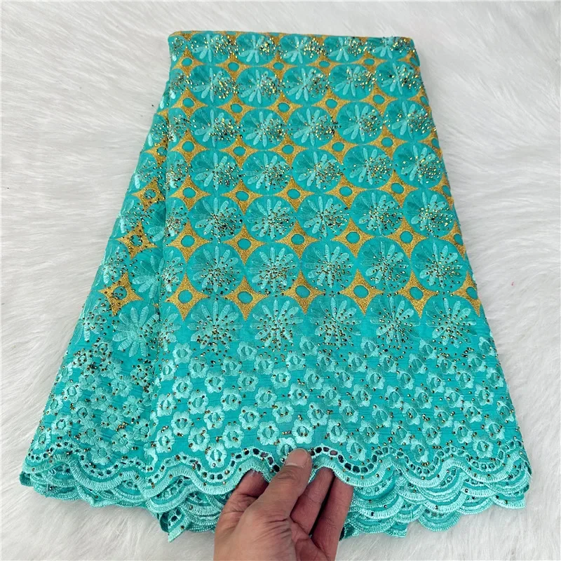 

5 yard Swiss lace fabric Dry lace embroidery African 100% cotton fabrics Swiss voile lace Dubai style 9L012303