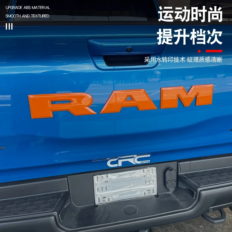 닷지 램 2022-23 ABS 블랙 프론트 그릴 엠블럼, 후면 테일게이트 엠블럼, ..