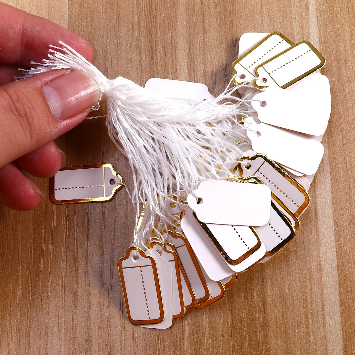 200 PZ ETICHETTE Appese Gioielli Carte Display Per Accessori Etichetta - Foto 7