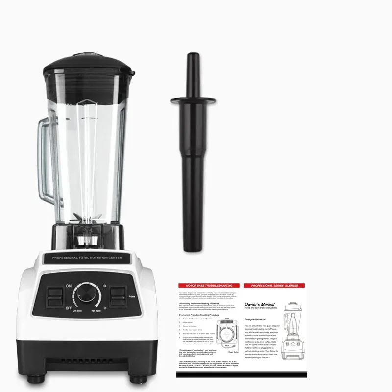 2200W 2L BPA 프리 상업용 블렌더, 고출력 전문 스무디 메이커, 푸드 믹서, 주서기, 가정용 과일 프로세서