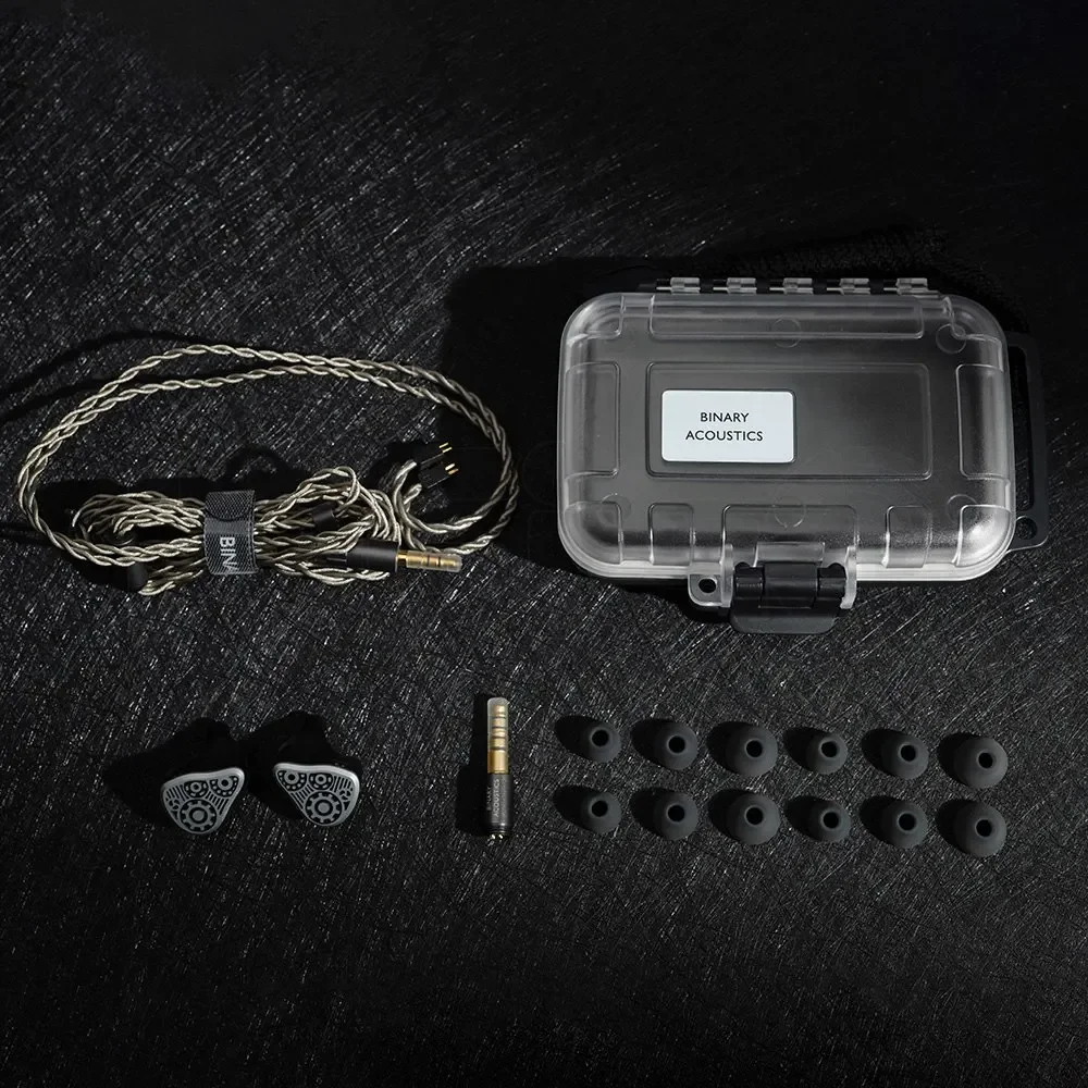 Binary Dynaquattro 4 Dynamic Driver IEMs 3 Specialized DD+1 Passive Diaphragm In-Ear Earphones with 3.5mm+4.4mm Plugs 6
