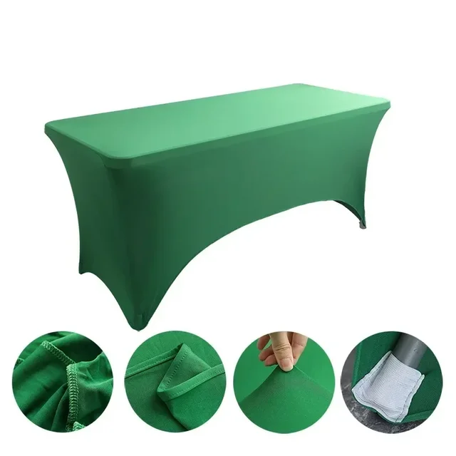 Nappe en élasthanne de 6 pieds, 8 pieds, très extensible, pour mariage, hôtel, anniversaire, 4 pieds, 5 pieds, 6 pieds, 8 pieds, nappe pliante pour Cocktail 4