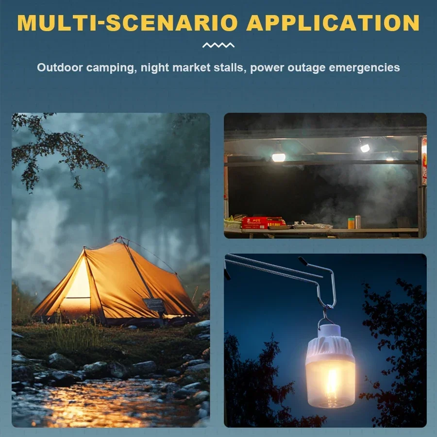 USB Rechargeable Outdoor Portable Emergency Lights Hook Mobile LED Lamp Bulbs Fishing Camping Patio Porch Garden Lighting camping light portable flashlight portable lanterns camping lamp camping lantern portable work lights emergency lights portable work light portable torch portable light bulb