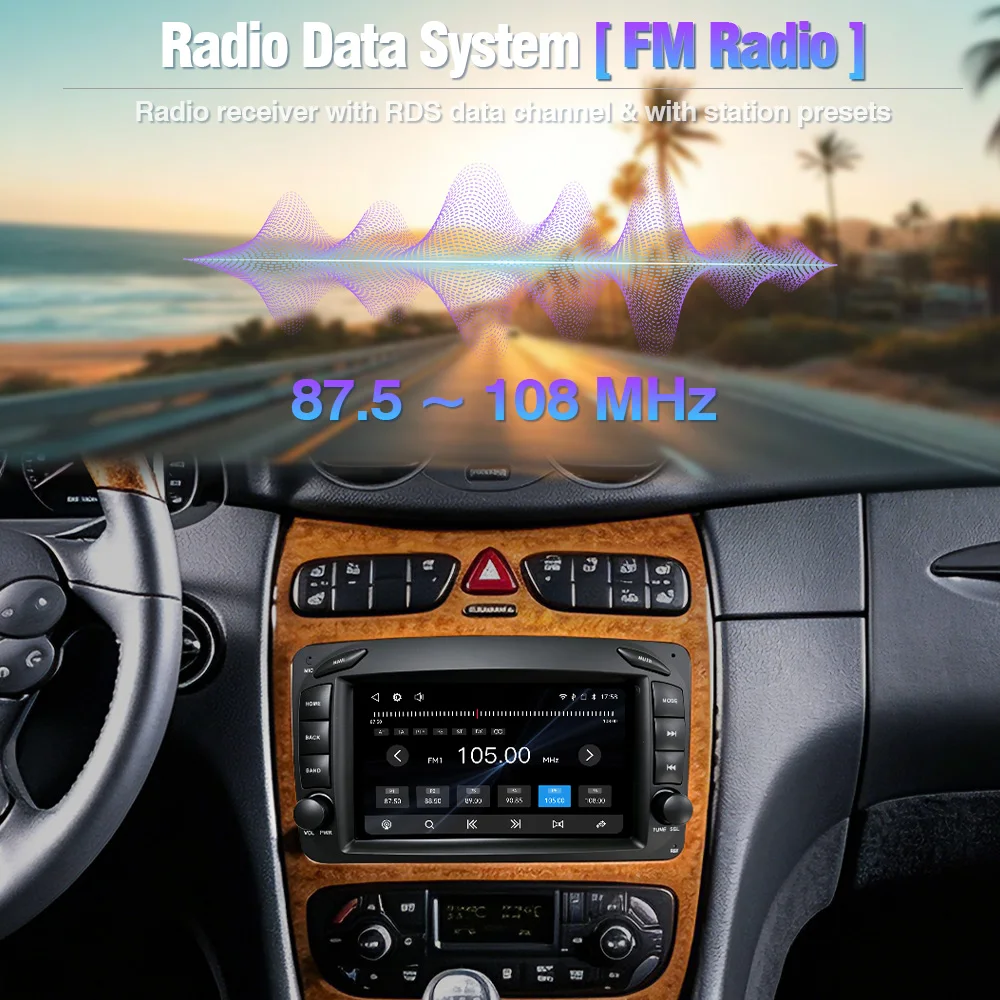 AUTOTOP Pantalla de radio para coche con sistema Linux de 7 pulgadas para Mercedes Benz CLK W209 C209 W168 W203 W463 Vito 1998-2006, CarPlay inalámbrico, Android Auto, radio para coche, pantalla táctil, monitor multimedia, navegación GPS, unidad principal estéreo, WiFi 4