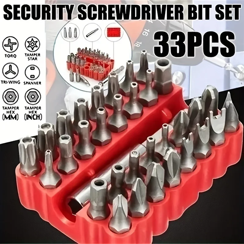 33PCS Safety Screwdriver Head Set - Removable Hexagonal Star Cross Screwdriver and Magnetic Screwdriver Head Holder 33PCS Safety Screwdriver Head Set - Removable Hexagonal Star Cross Screwdriver and Magnetic Screwdriver Head Holder