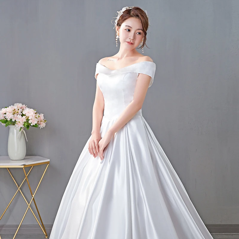 One-shoulder Wedding Dress for Women Plus Size Ball Gowns Lace Up Wedding Dresses New Dream Dresses Vestido De Novia 5