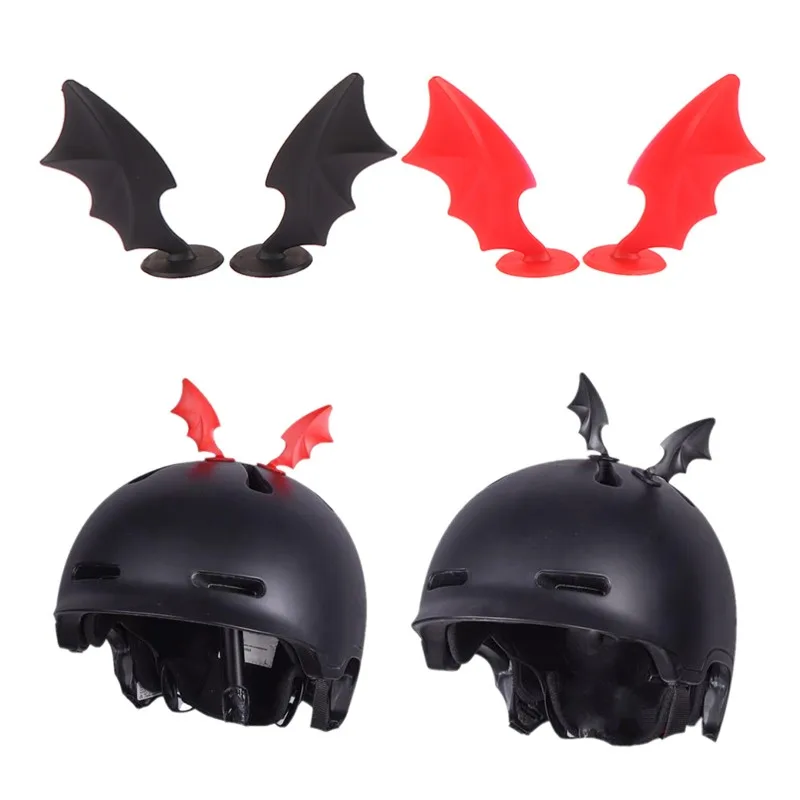 

2PCS Universal diy Motorcycle Helmet Scooter Devil Horns Decor Motorbike Bicycle Car Styling Helmet Stickers Accessories