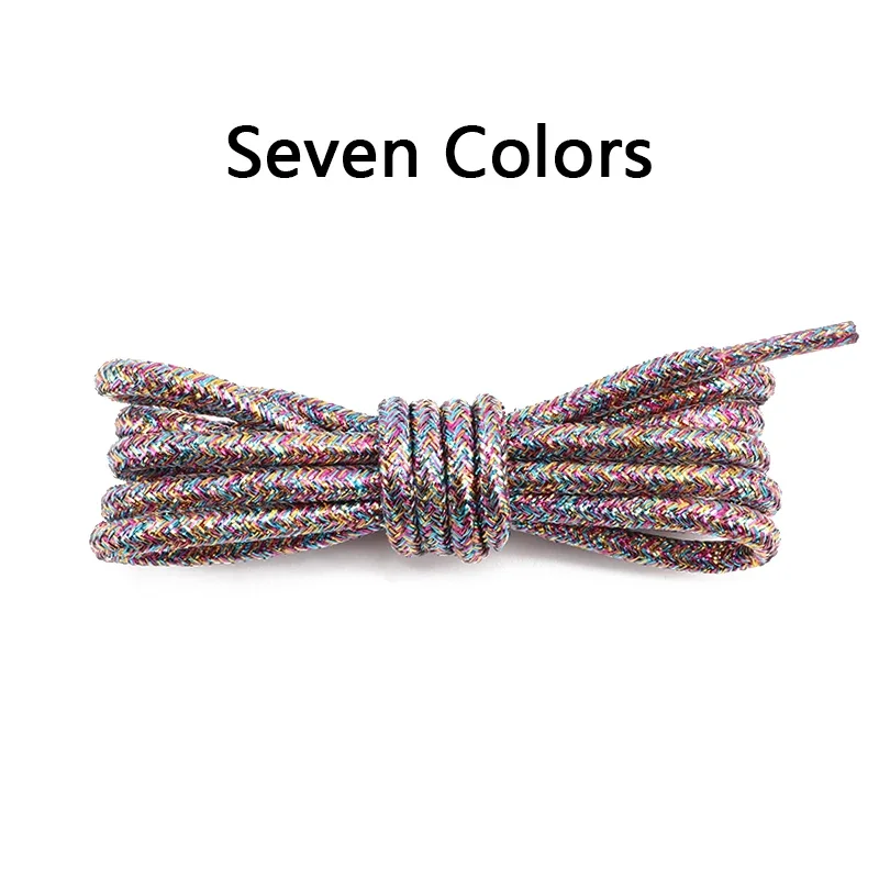 Vibrant Glitter Round Shoelaces for Trendy Sneakers and Leather Shoes