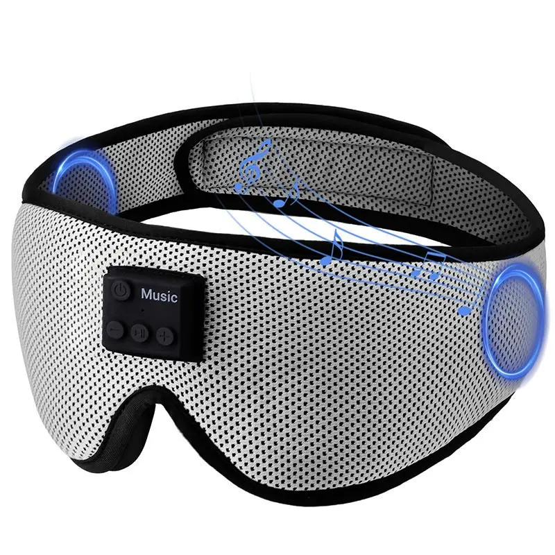 

Новая белая шумовая версия 3D Беспроводная музыкальная гарнитура для сна bluetooth маска для глаз микрофон для звонков производители дропшиппинг Рождество