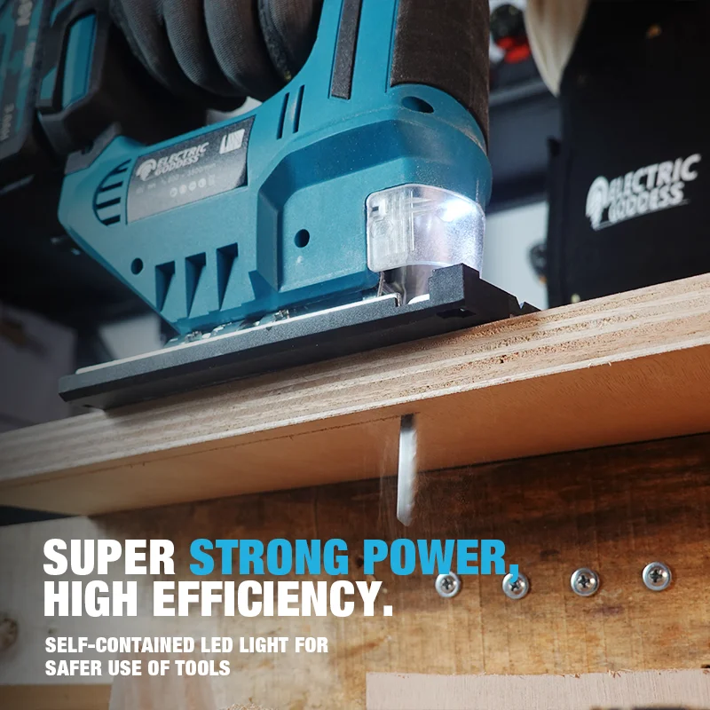 Cordless Electric Curved Saw 750W Rechargeable Electric Jig Saw Woodworking Cutting Power Tool for Makita 18V Battery 3500RPM