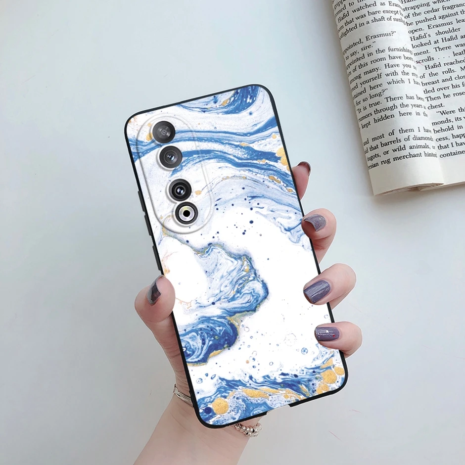 Colorful Cartoon Flower Silicone TPU Phone Case Cover for For Honor 90
