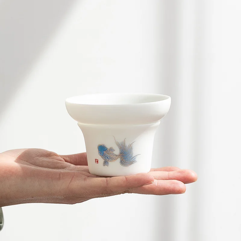 

Ceramic Tea Filter Tea Strainer Painted Kung Fu Tea Set Accessory Set Filter Creative Tea Small Tea Filter Tea Making Device