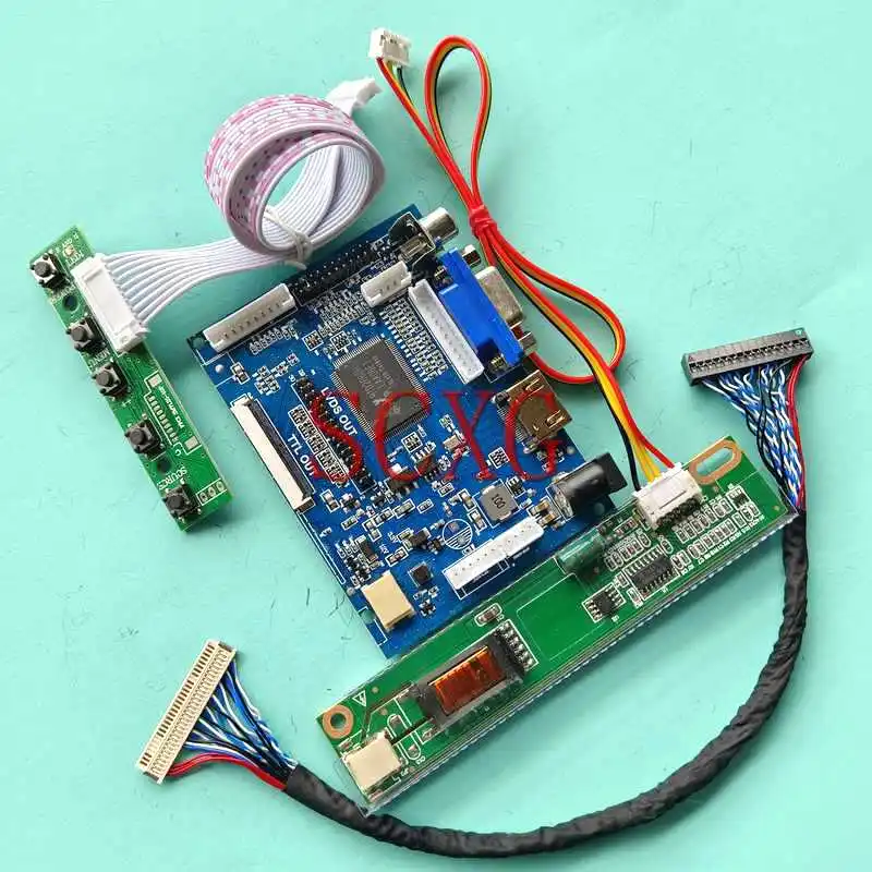 Плата контроллера матрицы светодиодного ЖК-дисплея подходит для QD14XL12 QD14XL19 30-контактный LVDS 1CCFL HDMI-совместимый AV VGA 1024*768 14,1 "Комплект «сделай сам»
