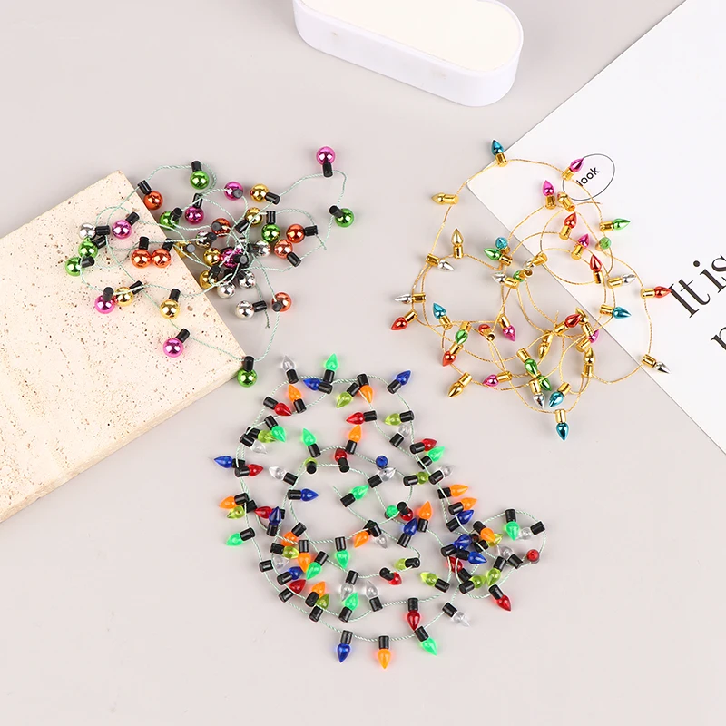 

1:12 Colorful 1 String Of Fake Lights Christmas Good Decoration Dollhouse Miniature Mini Furniture Accessories String Lights