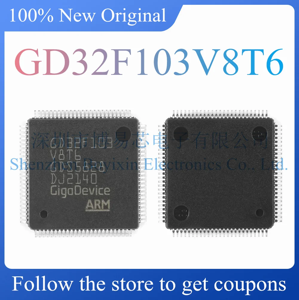 

NEW GD32F103V8T6.Original genuine microcontroller chip. Package LQFP-100