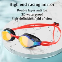 Professional competition goggles, electroplating, anti haze, waterproof, UV resistant, silicone, diving goggles, racing goggles. 2