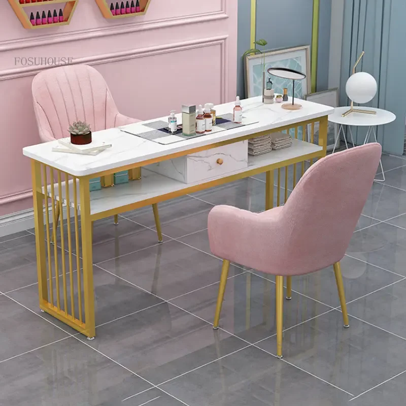 Nail table Nordic minimalist ins salon furniture nail tables luxury single professional manicure table beauty salon fashion nail table B
