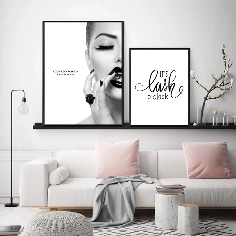 Moderno salone di bellezza poster ciglia sopracciglio nail art