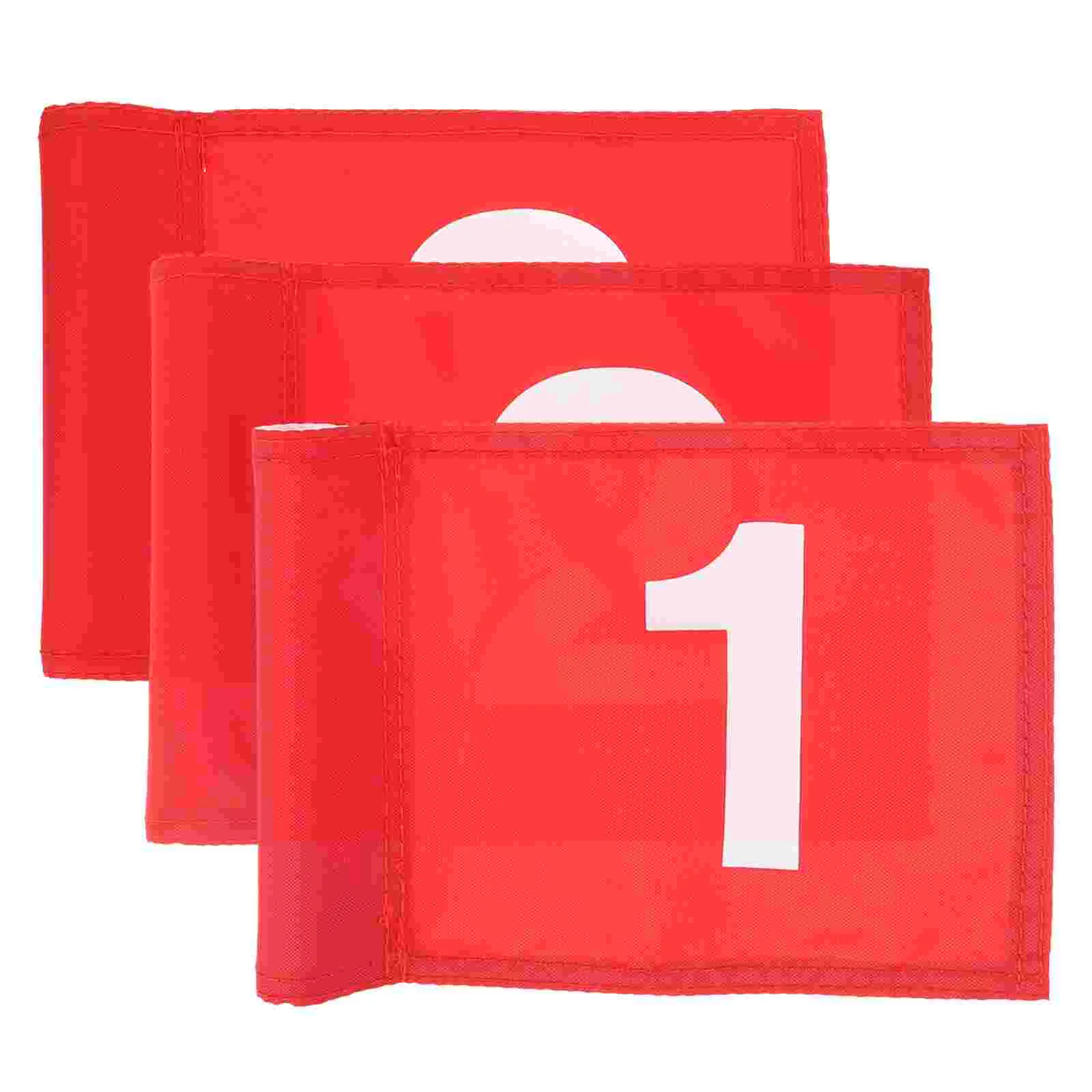 

3pcs Golfing Number Flags Number Court Flags Golfing Court Flags Practical Golfing Flags