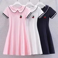 Nouvelle collection été 2026 : Robes rétro longues en coton à col Peter Pan pour adolescentes, rayées style preppy, vêtements pour bébés et tout-petits de 8, 10, 12 ans 1