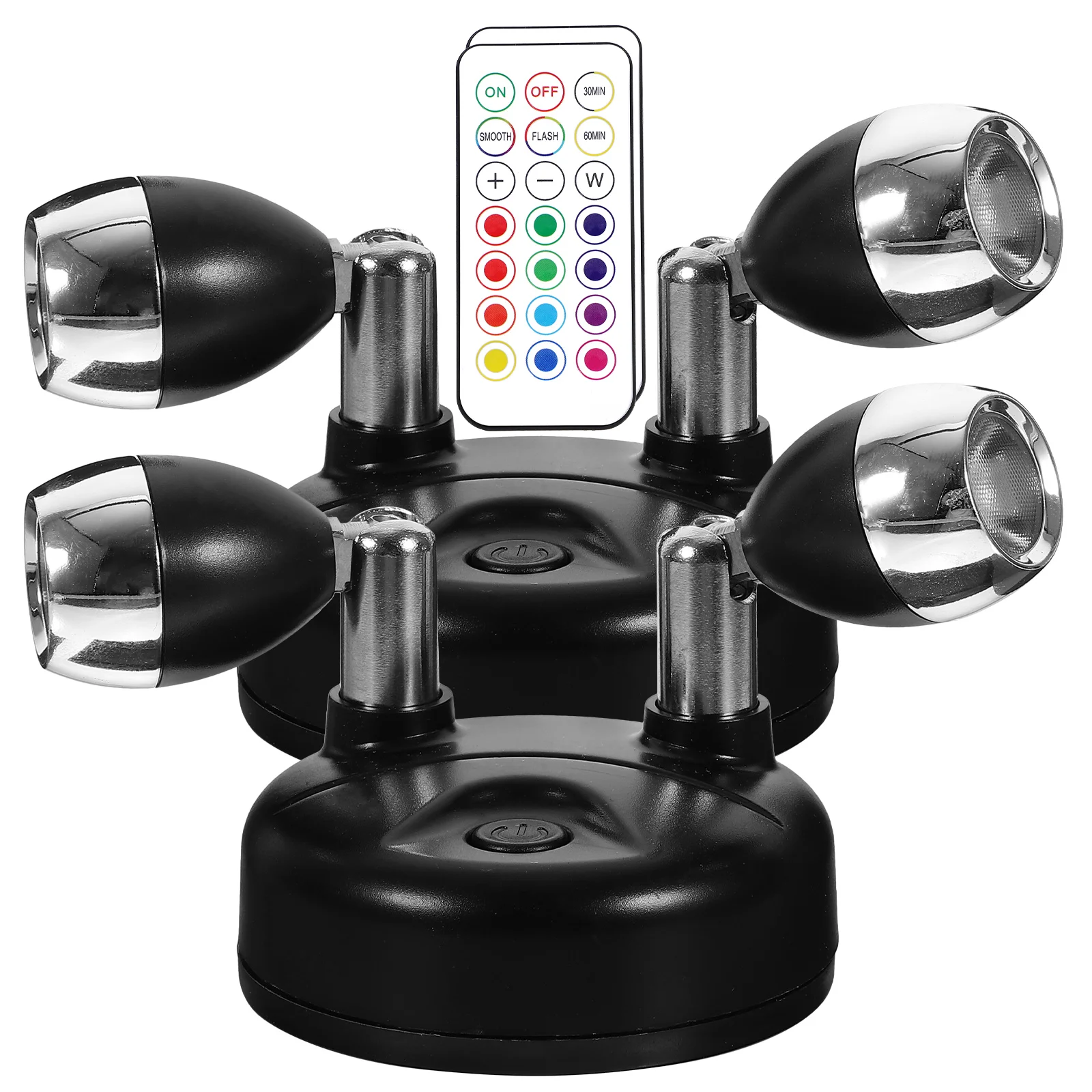 

2pcs Under Counter Lights Kitchen Cabinet Lights Remote Control Cabinet Lighting Spot Lights