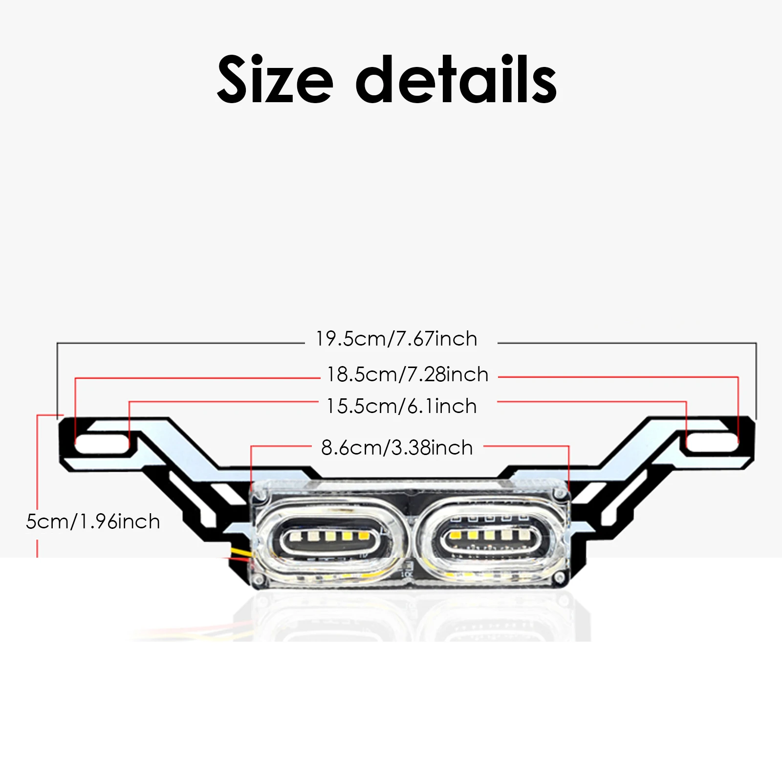 Motorcycle LED Lights Motorcycle DRL Strobe brake Lamp LED Flash Stop Light flow RGB colorful LED License Plate tai police warning day light DC 12V