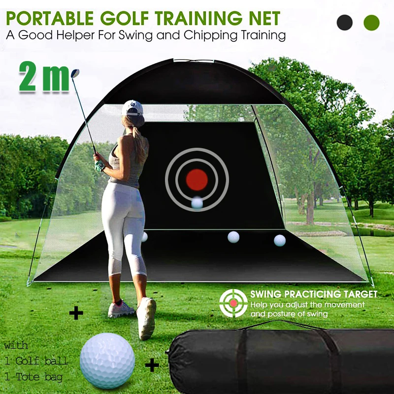 

Portable Foldable Outdoor 2M/1M Golf Training Network Golf Hitting Nets Training Aids Practice Nets