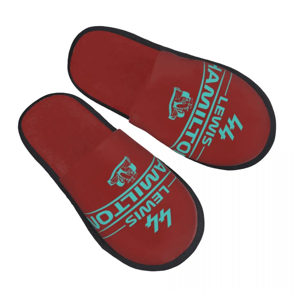 

The Lewis Legacy Motorsport Guest Slippers for Hotel Women Custom Print 44 Number Car Racing House Slipper