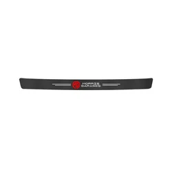 Carbon Fiber Leather Car Door Sill Protector Stickers - Anti - Scratch & Anti - Stepping (For Morris 1Pcs)