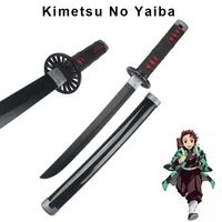 Demon Slayer Katana 60cm Character Role-playing Weapons Toys Bamboo Sword Film and Television Props Giyuu Blue Sanemi 1