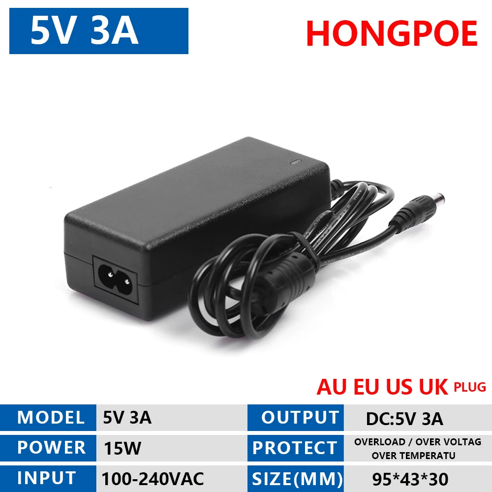 Alimentatore Adattatore DC 5V 12V 24V AC 100V-240V 1A 2A 3A 5A 6A 8A 10A Adattatore Convertore Caricabatterie Per Strisce LED Lampada CCTV Leggera - Foto 2