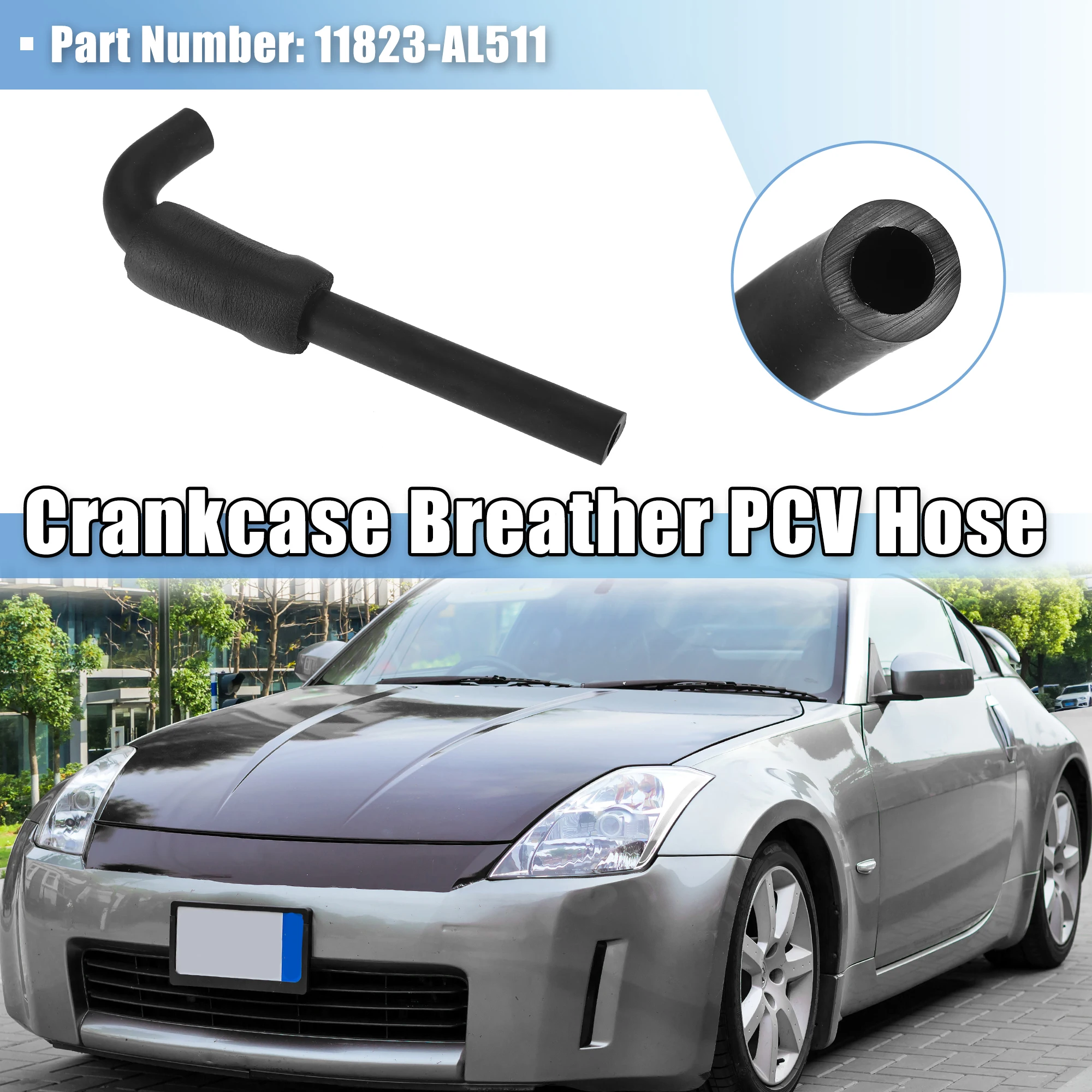 Crankcase Breather PCV Hose For Nissan 350Z 2003 2004 2005 2006 2007 Crankcase ventilation hose 11823-AL511 X Autohaux