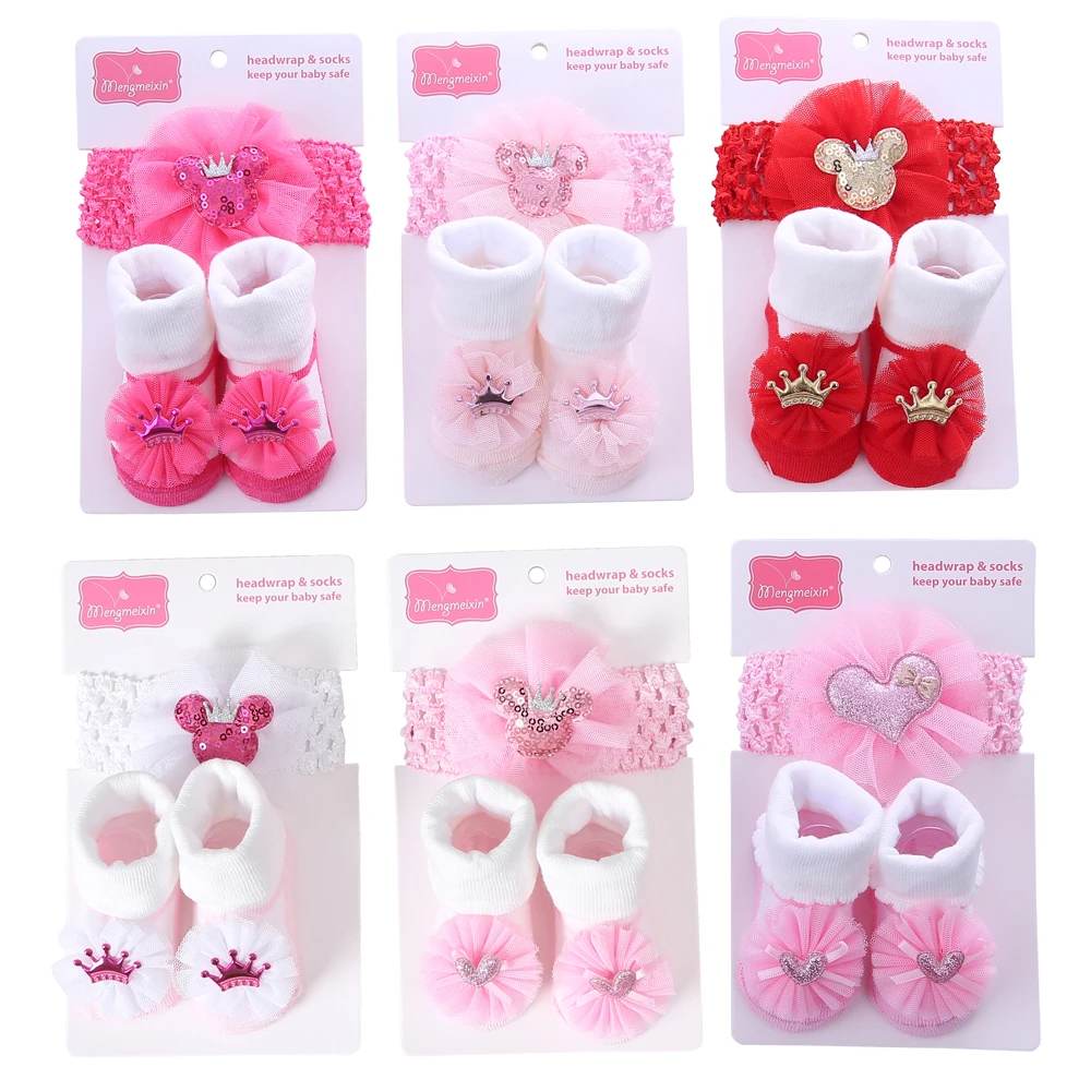 CartoonLittleBearLaceFlowerBeartifulGirlElasticBabyHeadband