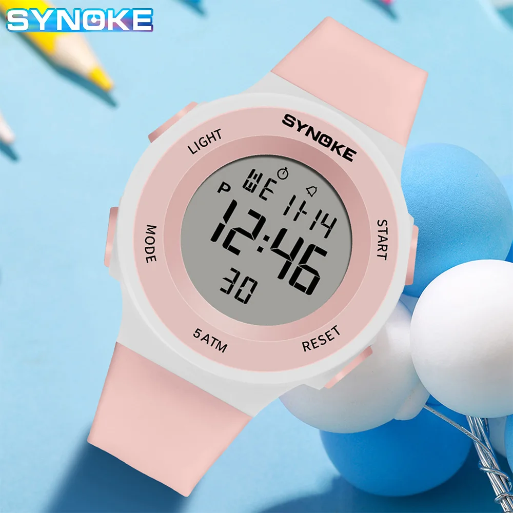 Digital Watch Lady Sports Wristband Multifunction Waterproof Chrono Outdoor Girls Fashion Student Men