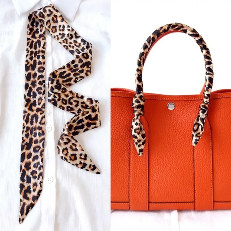 Skinny Silk Scarf Hair Strip Silk Ribbon Small Neck Scarves Bag Handle Ribbon Scarf Kerchief Ladies Ribbon Hair Band Small Scarf 1