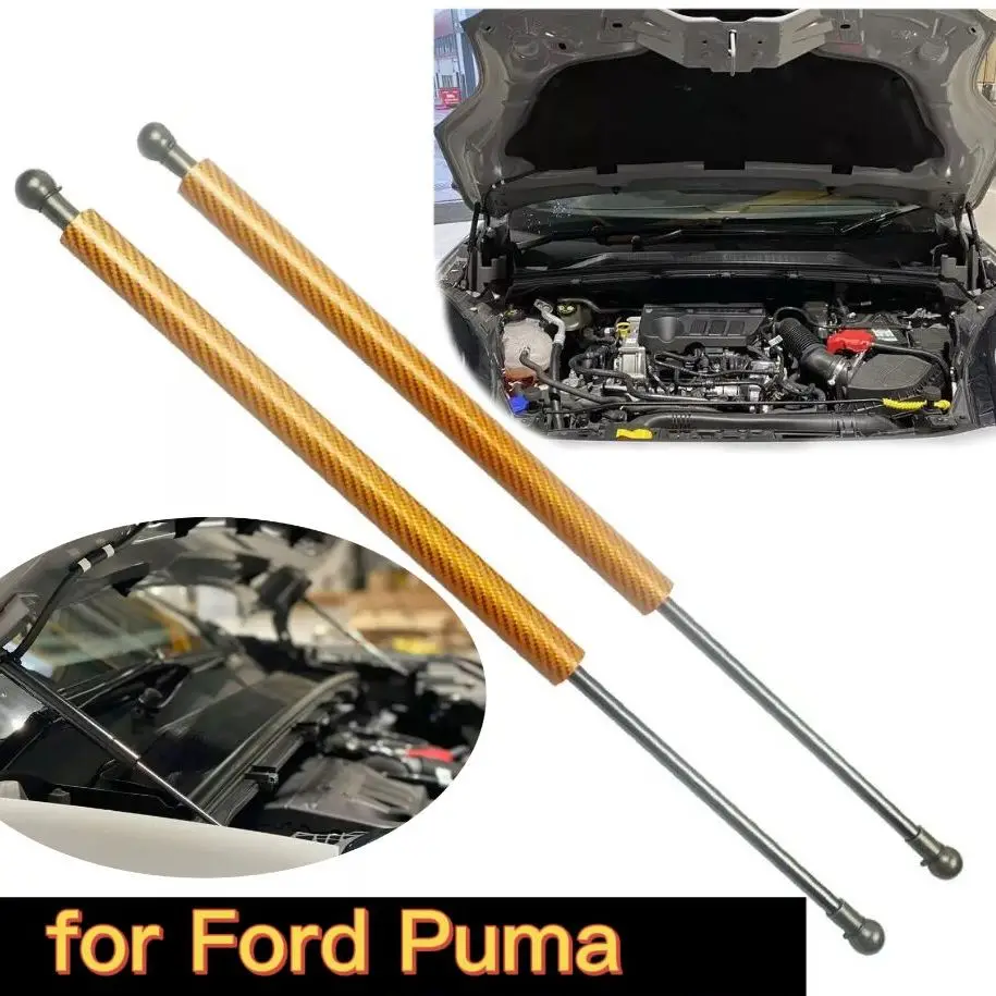 

Gas Spring for Ford Puma Mk2 2019-2024 Car Front Hood Bonnet Gas Struts Lift Support Rod Arm Shock Dampers Charged Carbon Fiber