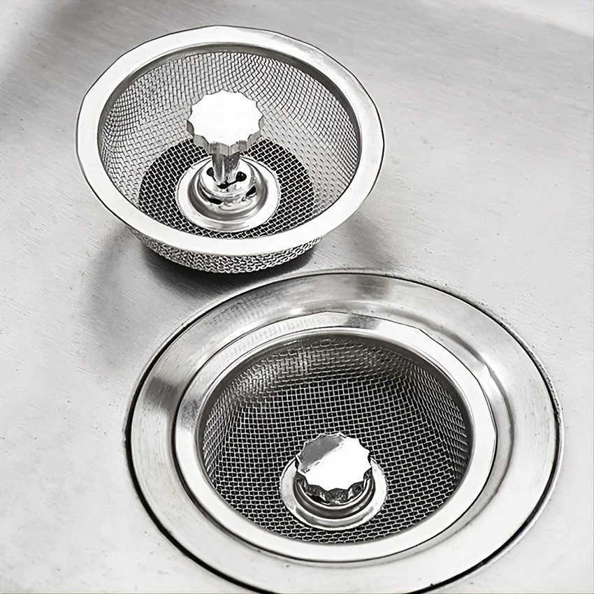 1pc Sink Filter Plug Upgrade Kitchen Sink Stainless Steel Water Filter Strainer Accessories