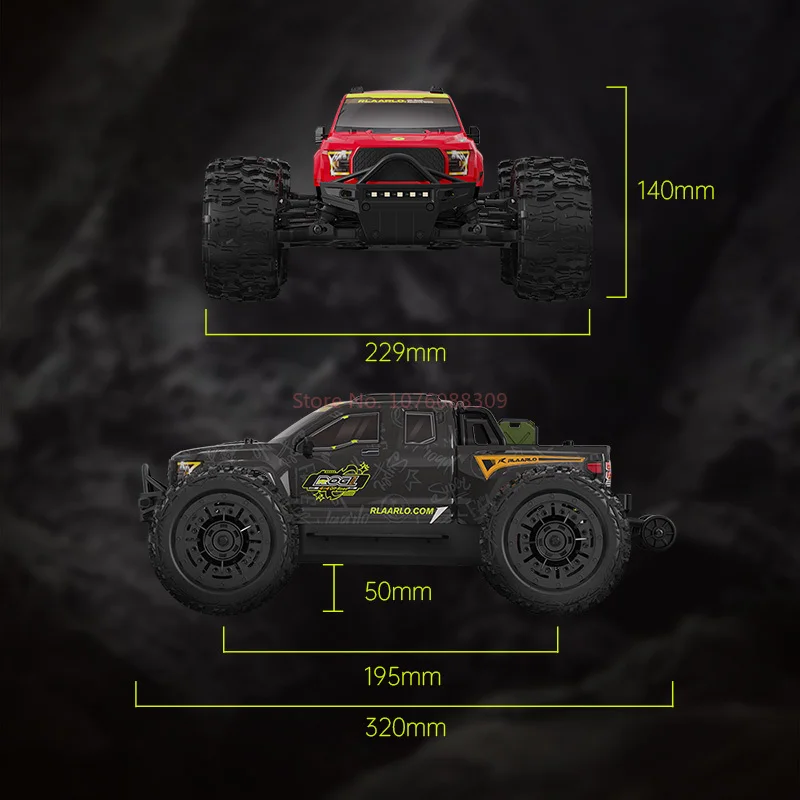 Rarello Gladiator Rog14 Rc Car 1/14 Brushless Motor 100km/H High-Speed With Led 4wd Remote Control Off-Road Vehicle Boys Gift 5